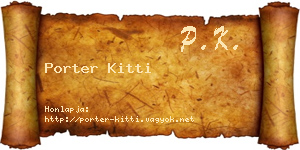 Porter Kitti névjegykártya